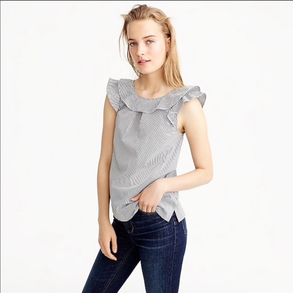 J Crew Ruffle Top